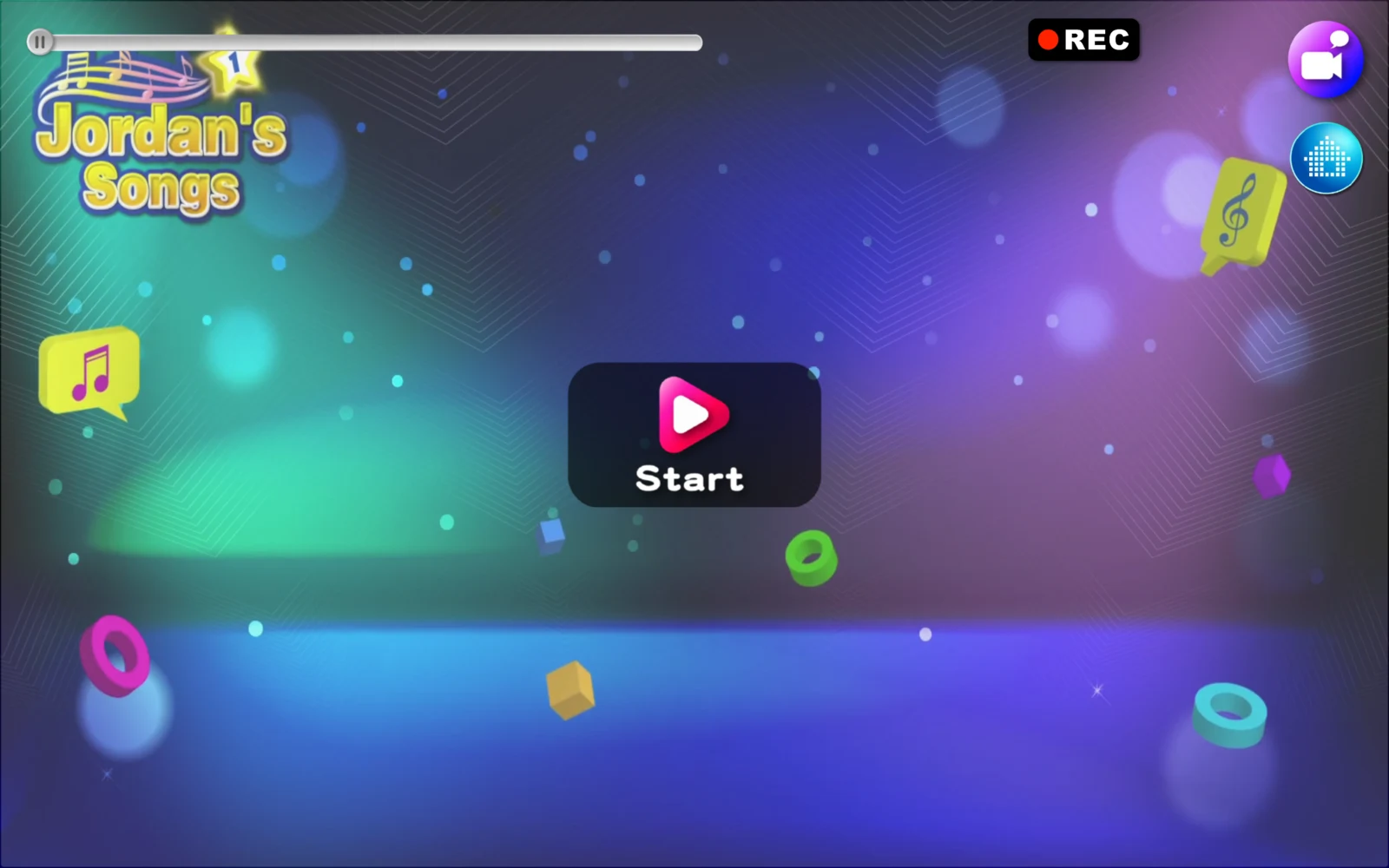 喬登兒童英文歌曲 1 登入後的 Dubbing 畫面