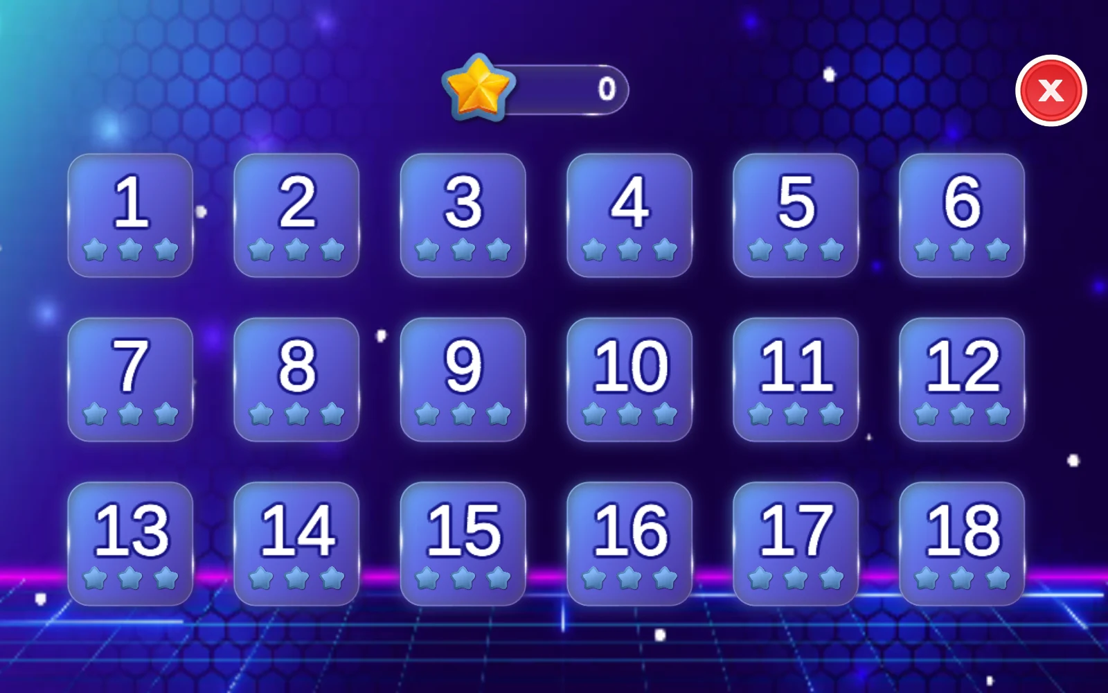 選擇內容：點數字開始一關配對。
