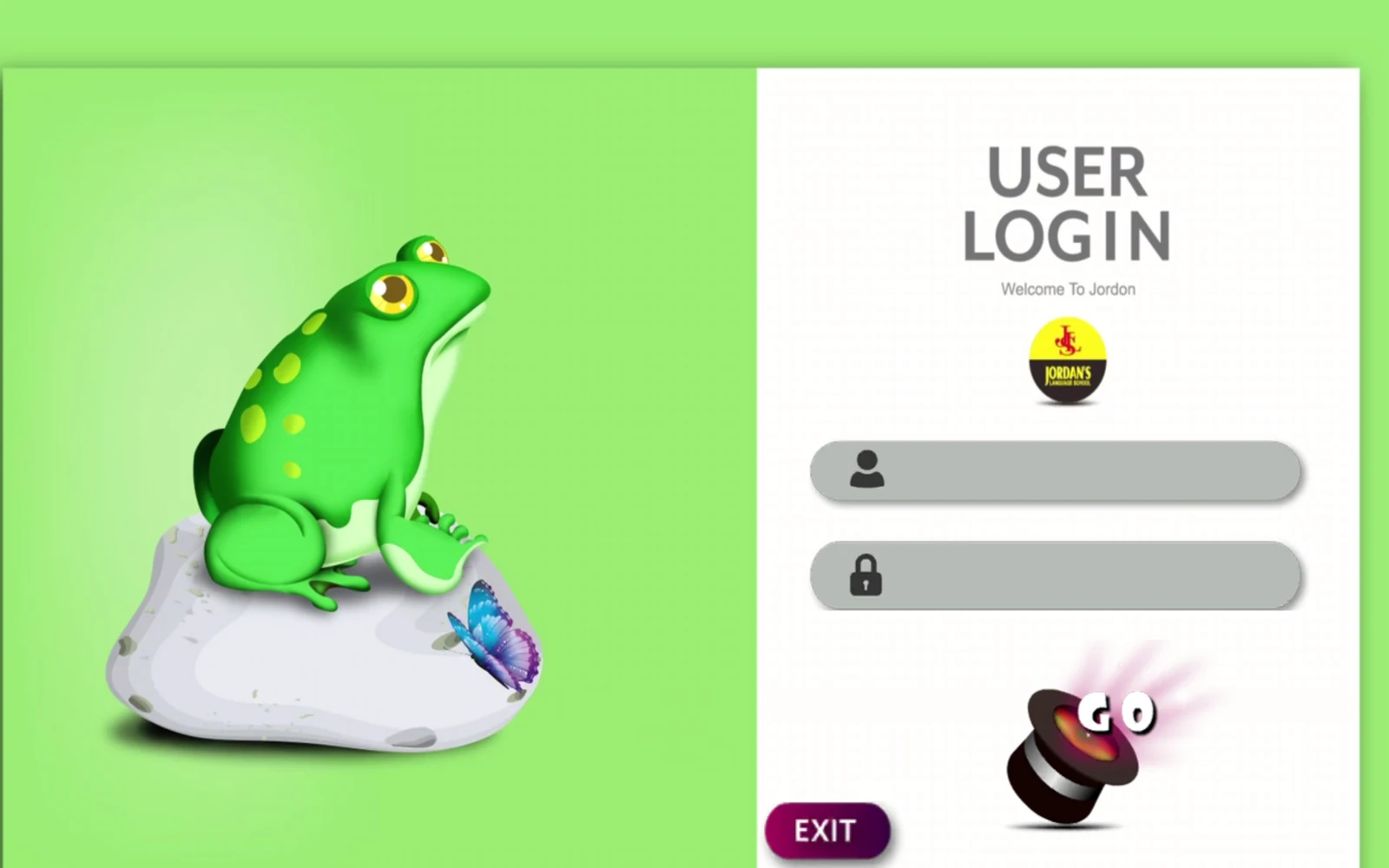 Jack of English 2 USER LOGIN 登入畫面