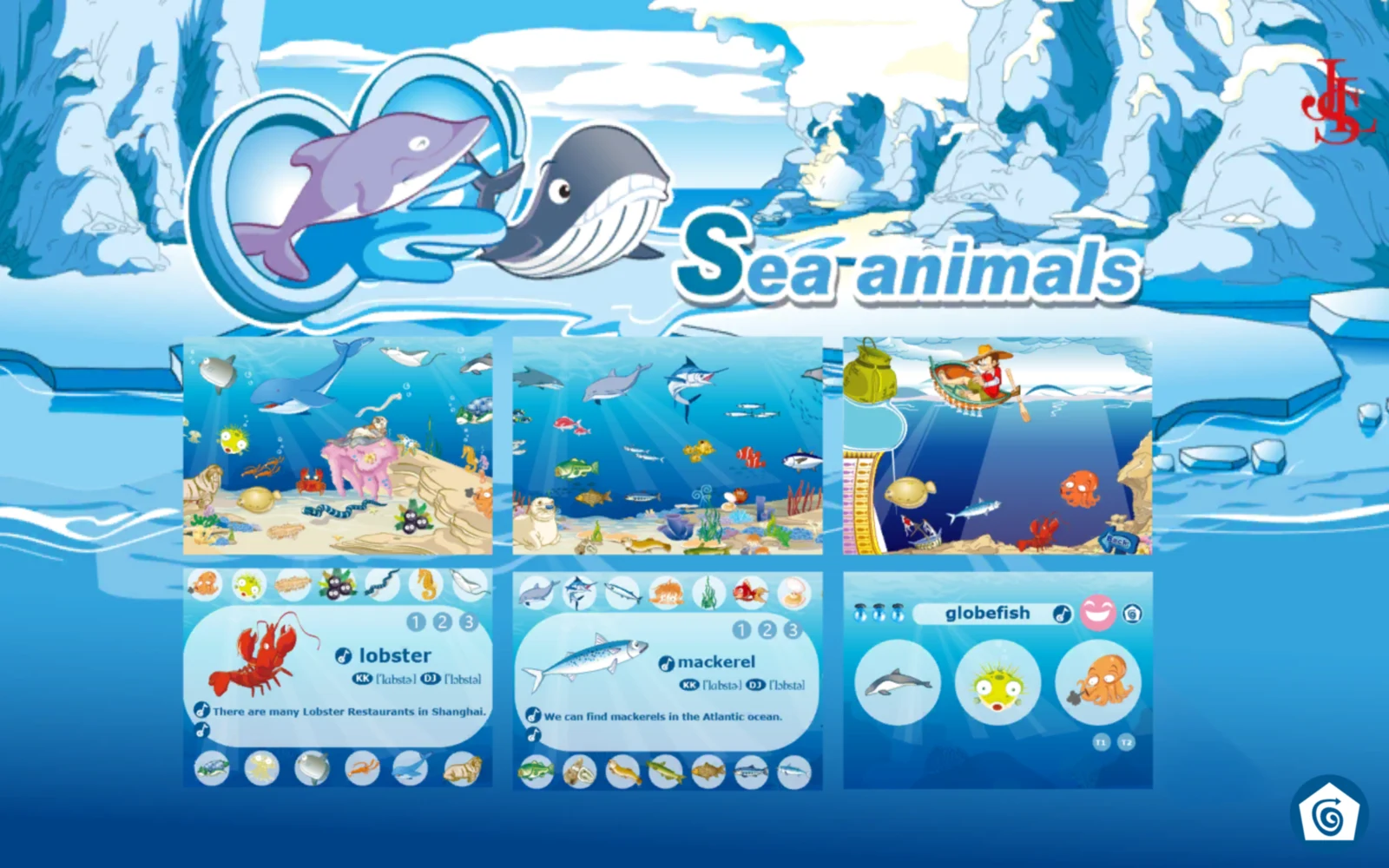 Sea animals 海洋生物的六個活動入口
