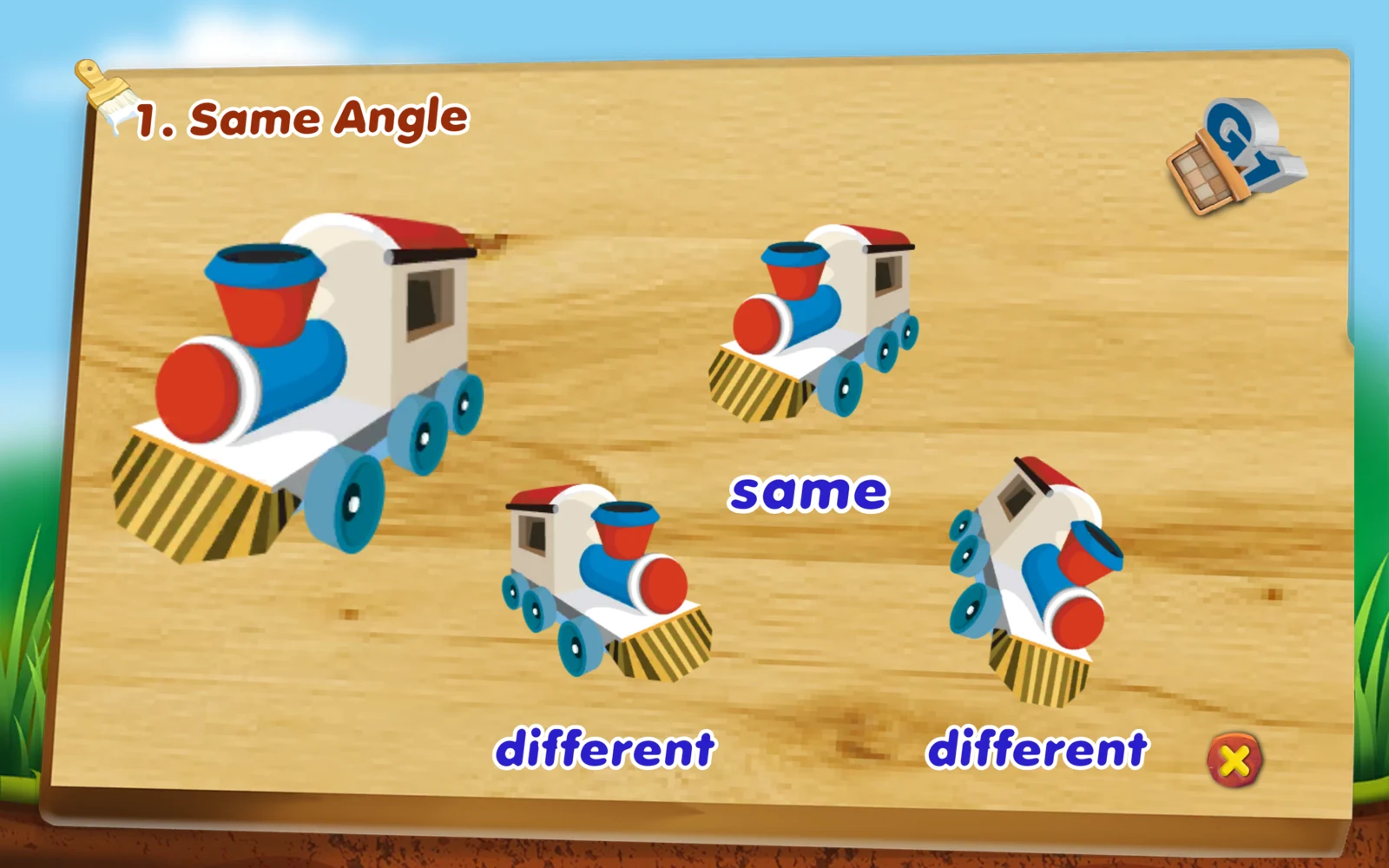 Same Angle 火車方向與 same、different 標示