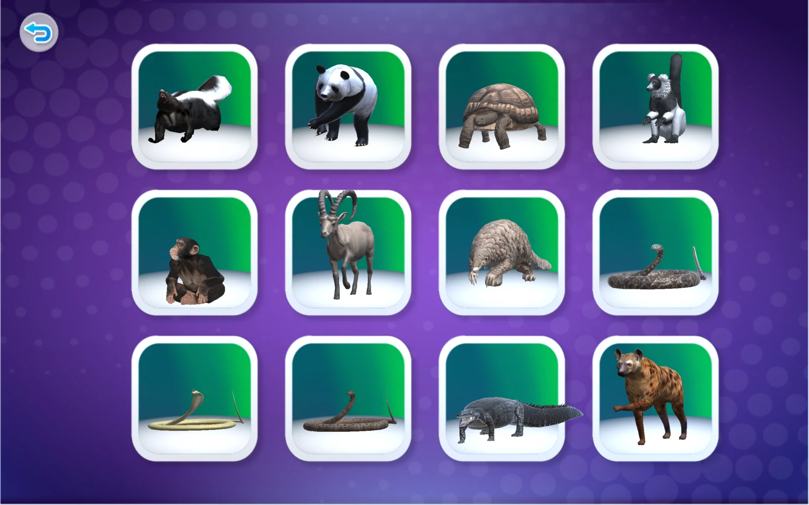 第5組動物的選擇清單