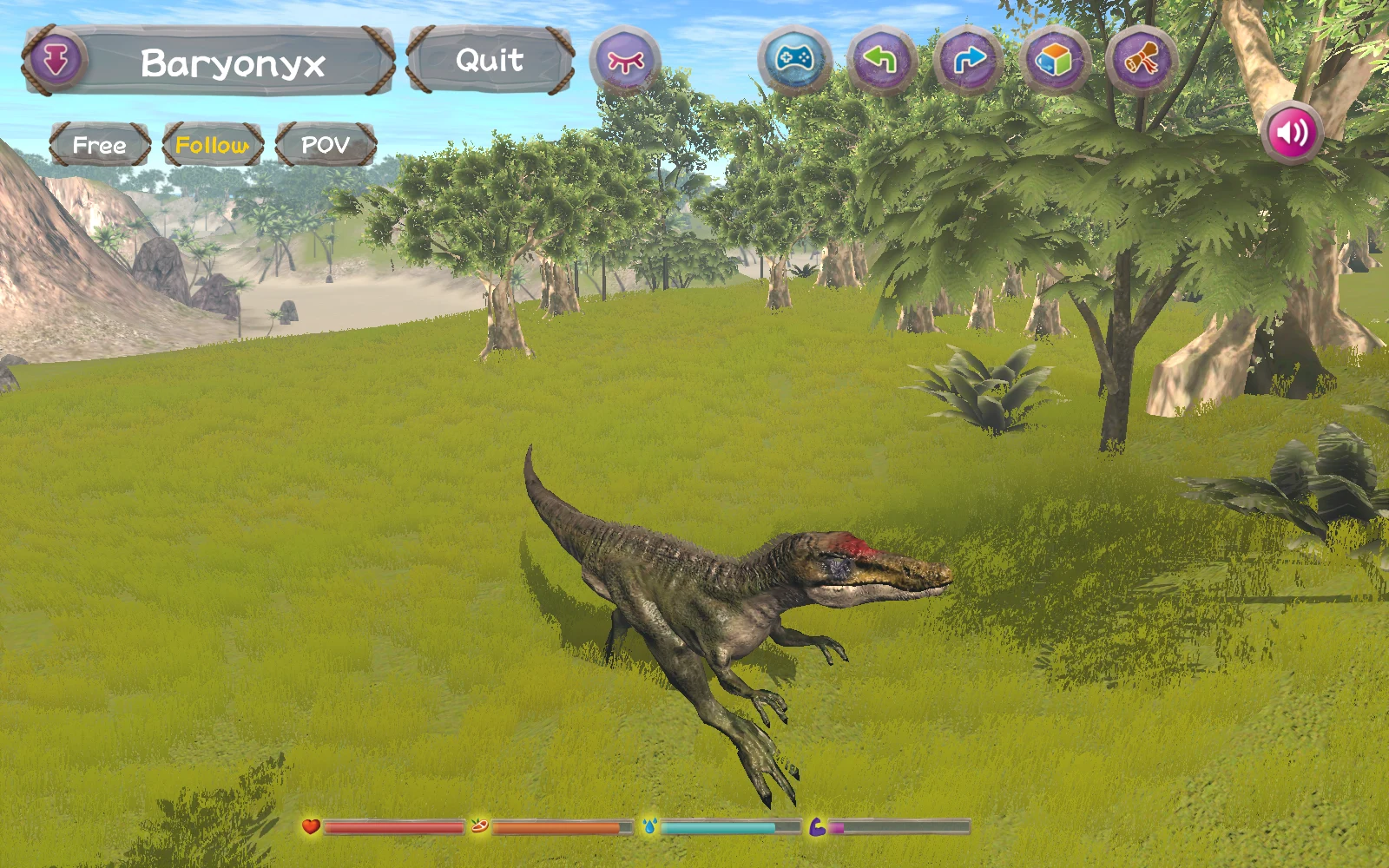 Baryonyx 已加入 Play 場景