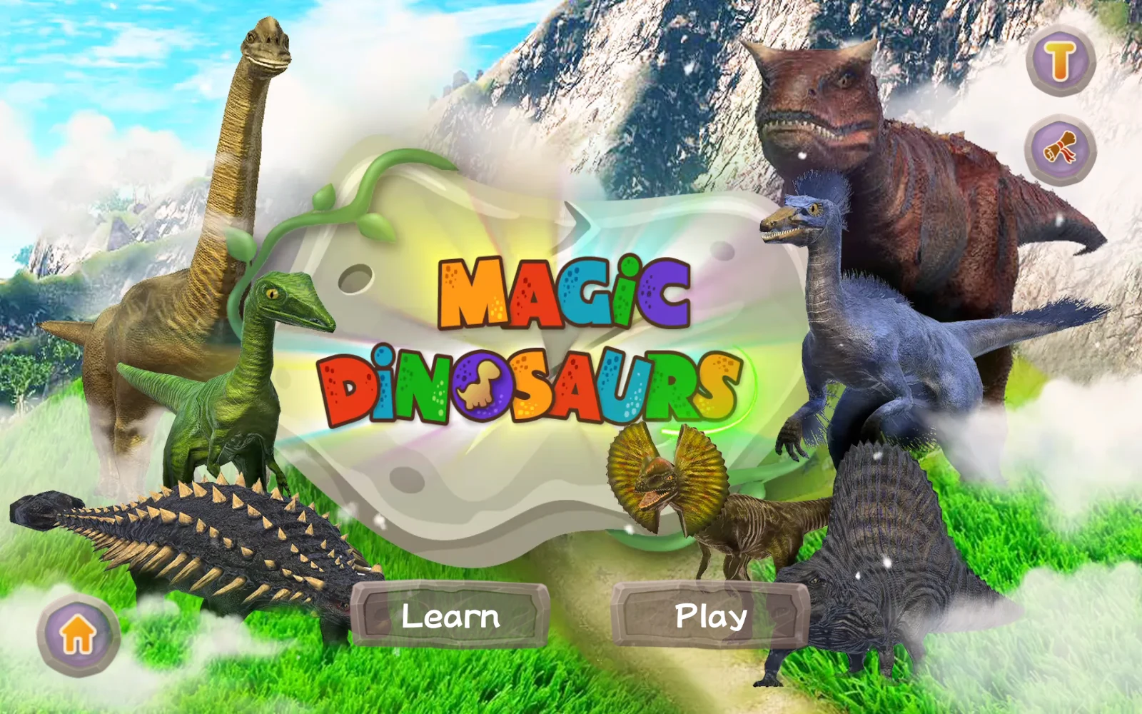 點 Quit 後返回 Magic Dinosaurs 首頁