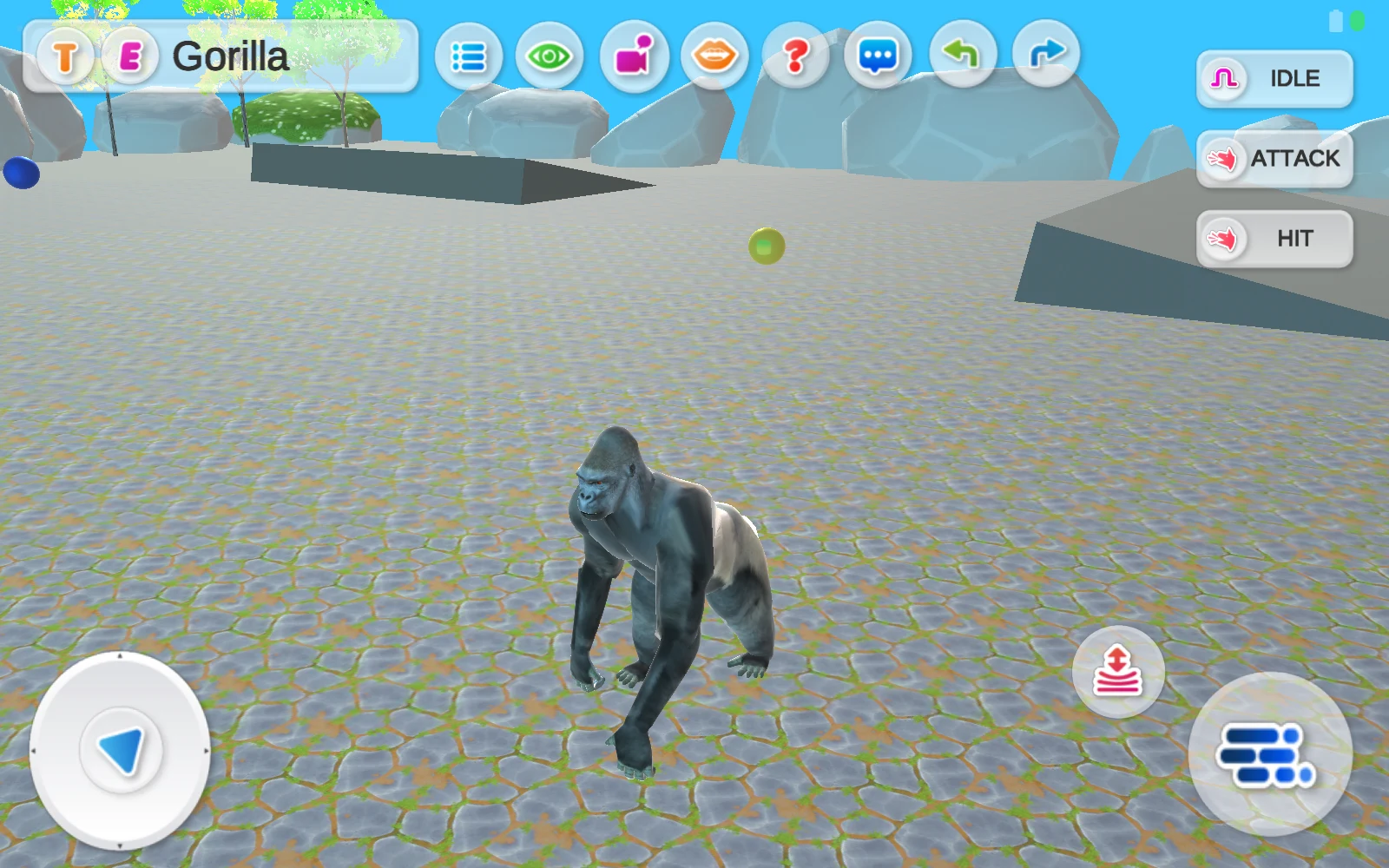 Gorilla活動場景與實際動作清單