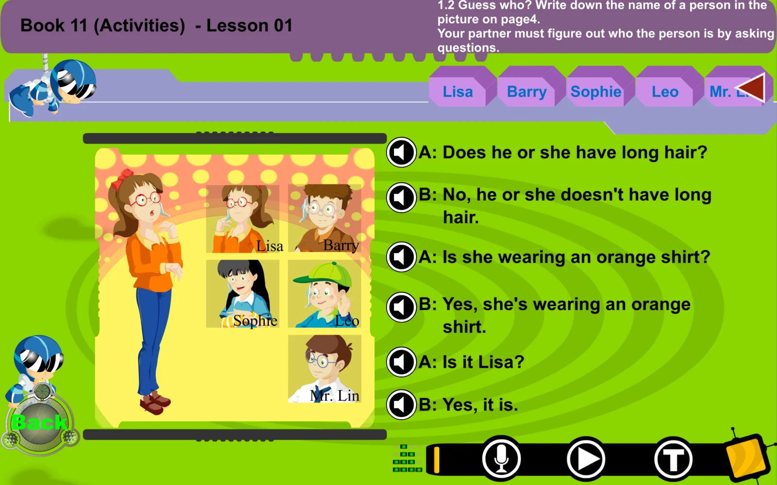 S11 Activities 1.2 Guess who 人物問答練習