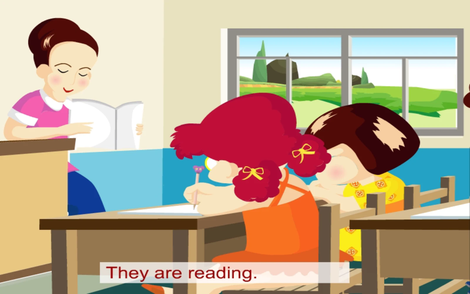 S3 Readers Learning 教室情境與 They are reading 句子