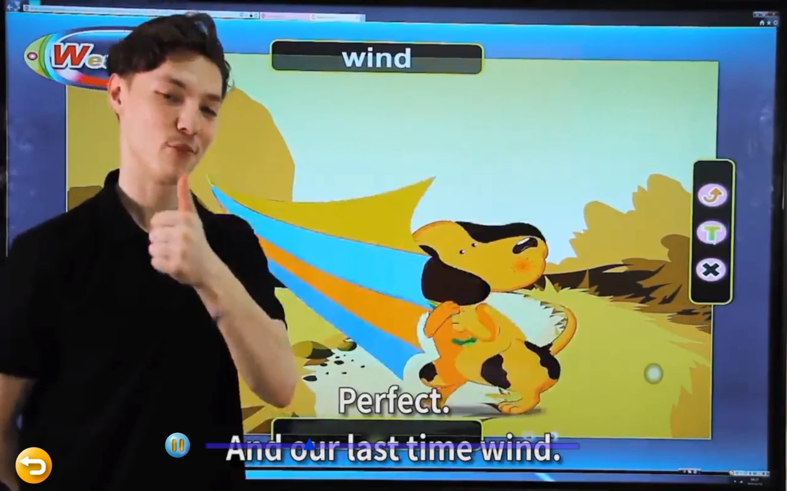 外師教單字 1：Weather 影片：看著畫面，跟外師一起說。